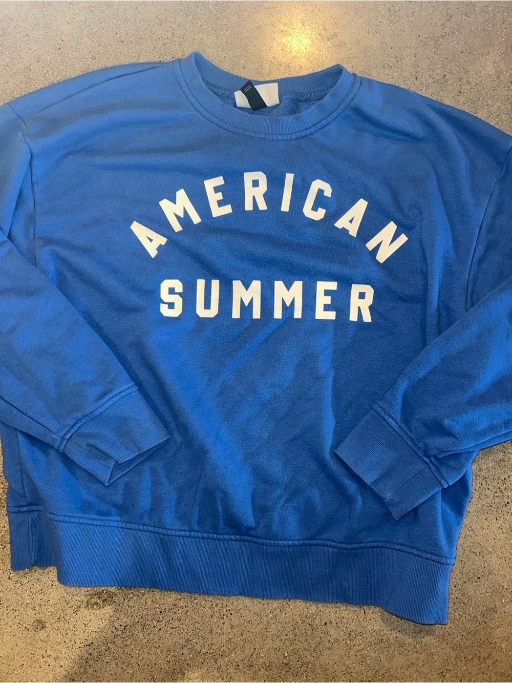 American Summer Blue Crewneck Sweatshirt